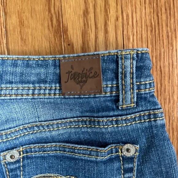 Justice Blue Denim Shorts Girls size 14 - Picture 5 of 5